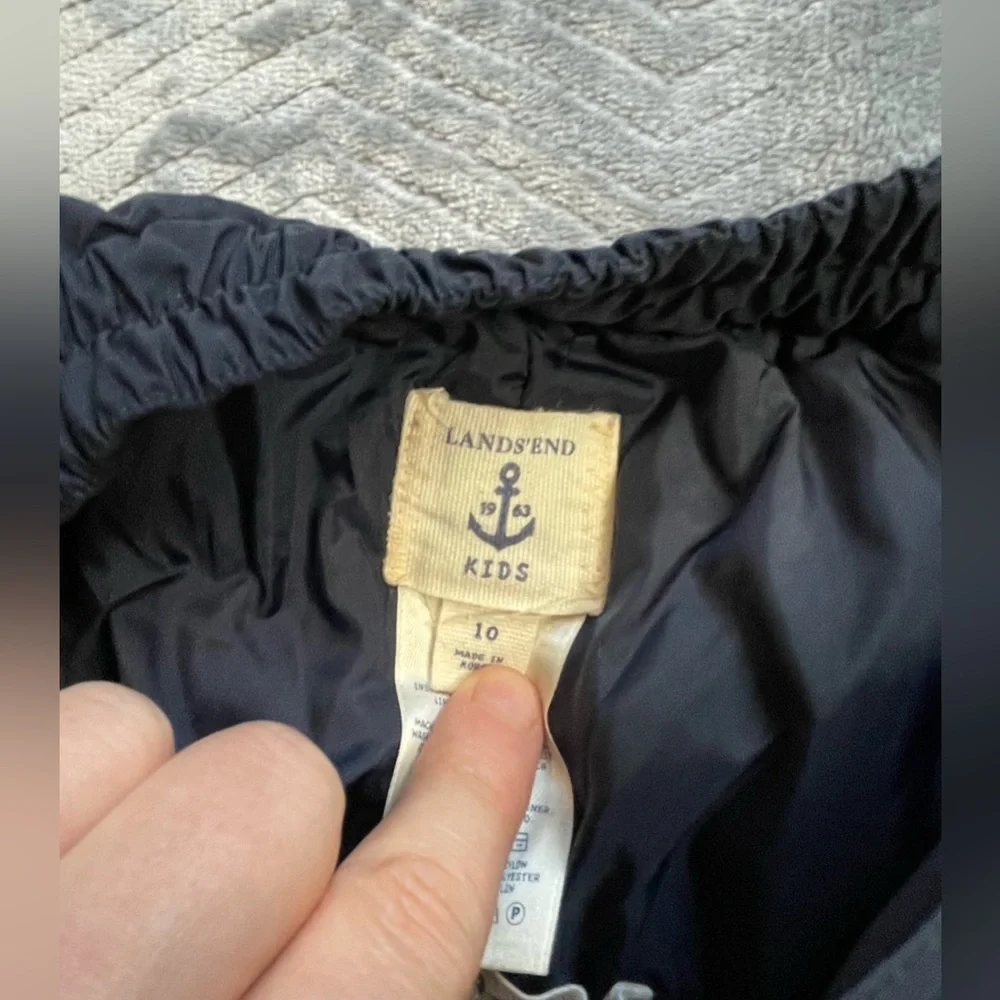 Kids Lands End Navy Blue‎ Snow Ski Pants 10